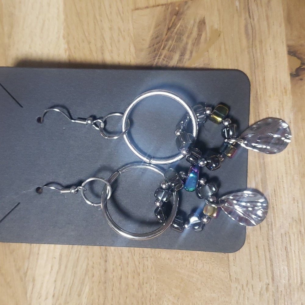 Hoop dangle earrings